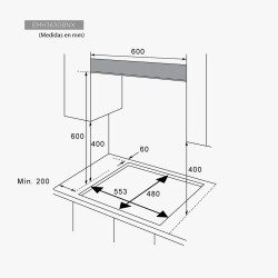 PLACA GAS EAS ELECTRIC EMH364CGB