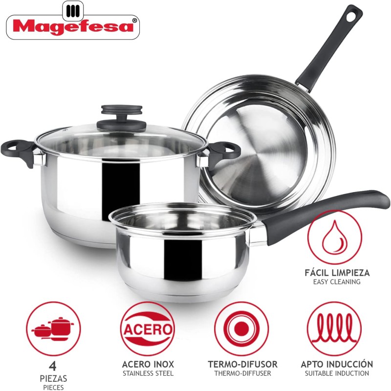 BATERIA DE COCINA MAGEFESA STYLE 4 PIEZAS